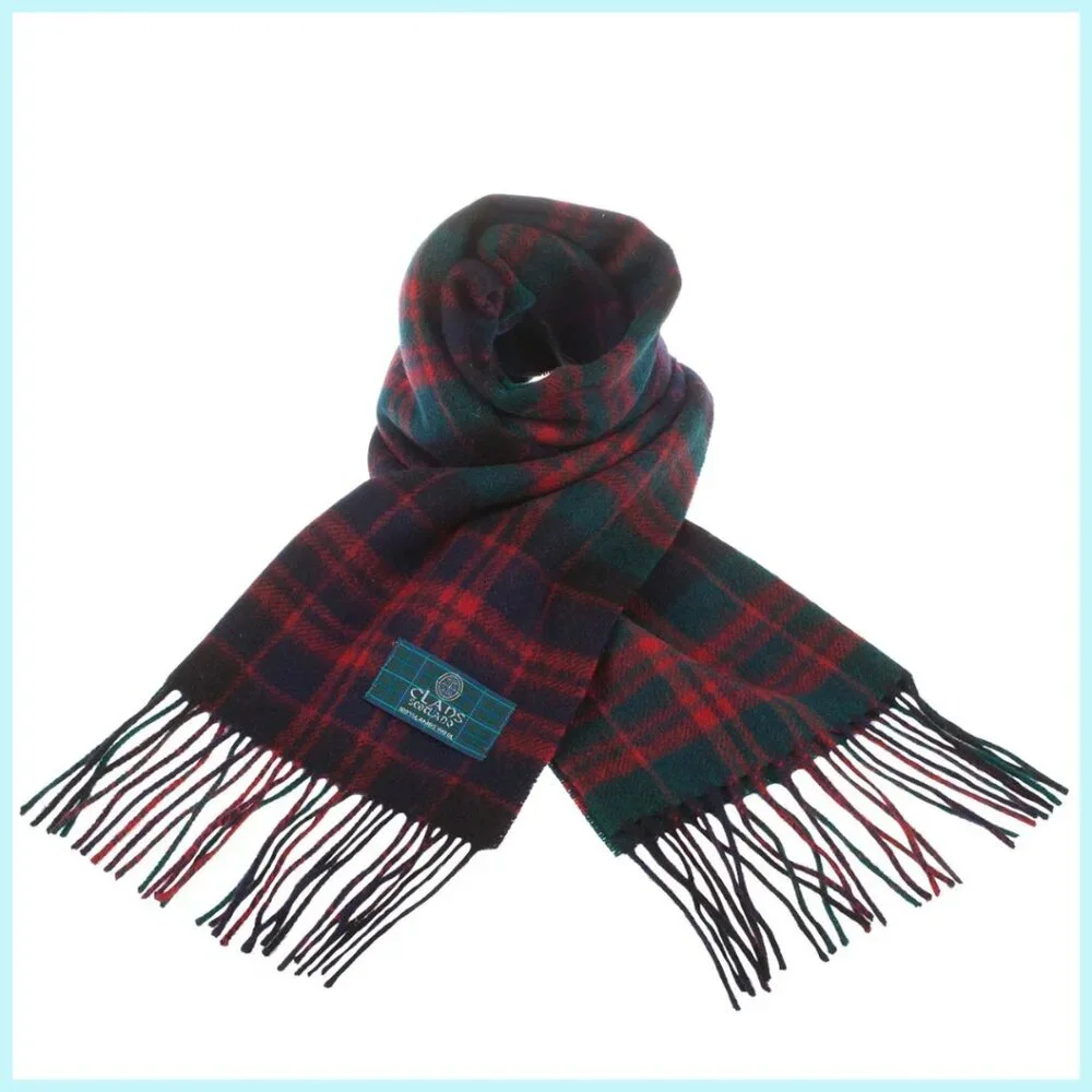 Scarf GUARANTEED 100% Quality Lambswool CLAN HISTORY & MOTTO INCLUDED